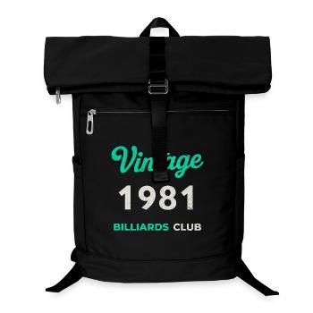 Vintage 1981 – Billiards Club Retro Birth Year - Laptop Backpack - black - Front