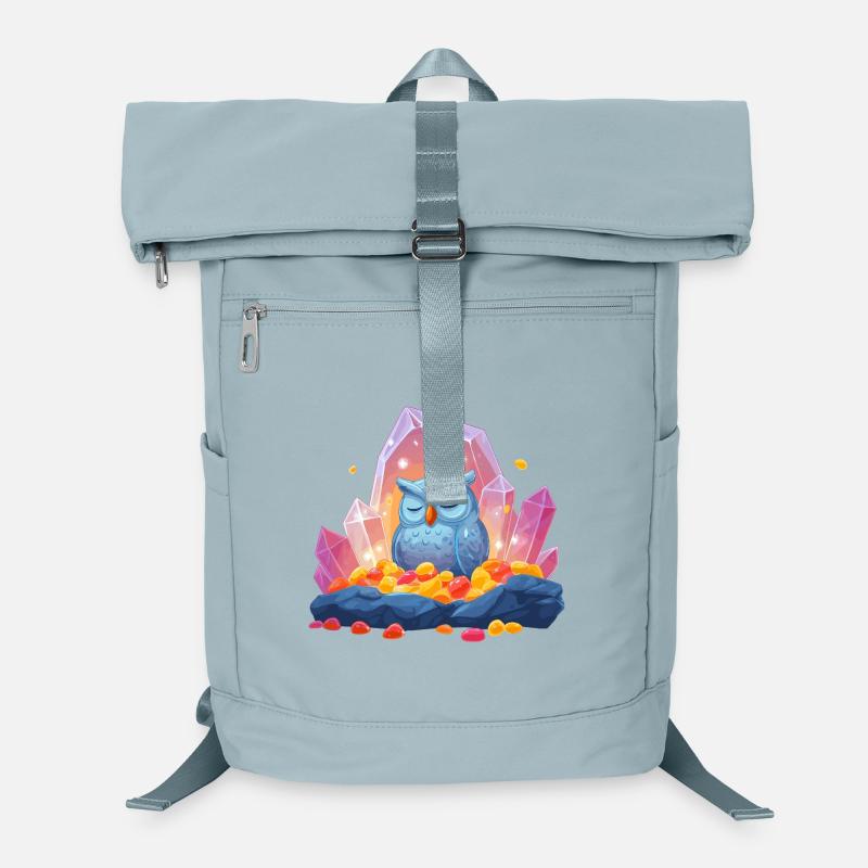 Meditierende Eulen-Kristallhöhle Laptop-Rucksack 