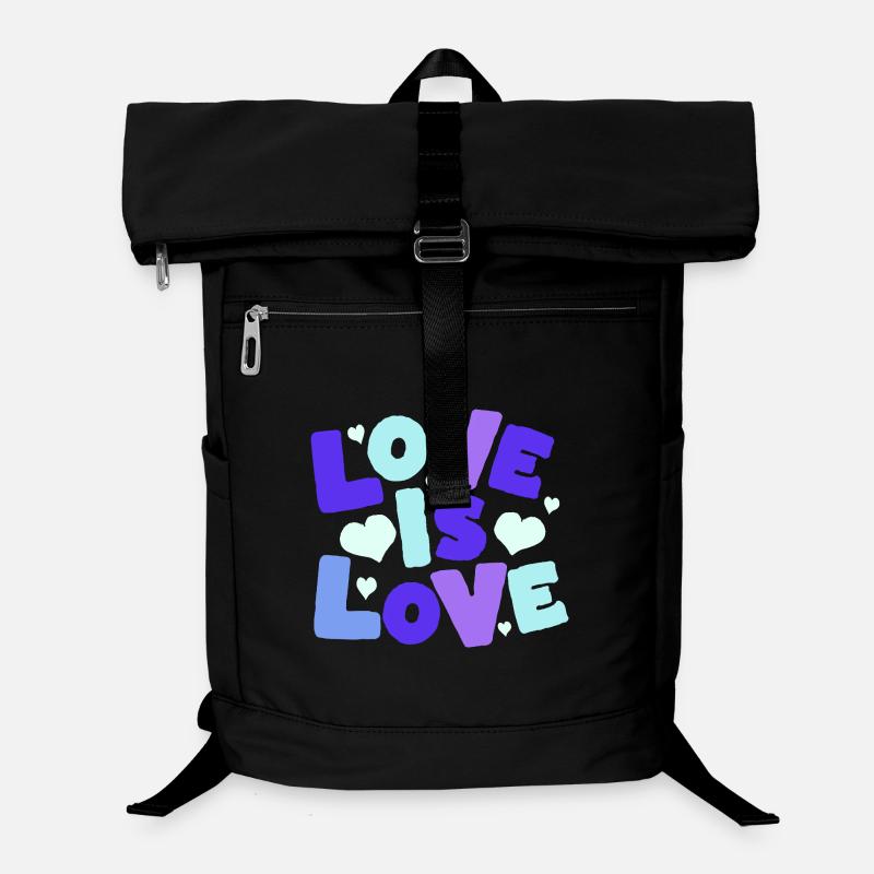 L’amour est amour Cœurs pastel Sac à dos ordinateur