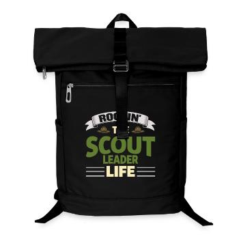 Rockin The Scout Leader Life Pfadfinderleiter - Laptop-Rucksack  - Schwarz - Vorne