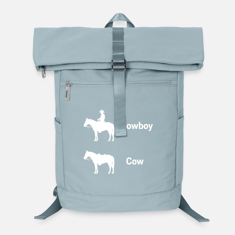 Funny Cow Texas Farmer Parody Irony Cowboy Laptop Backpack