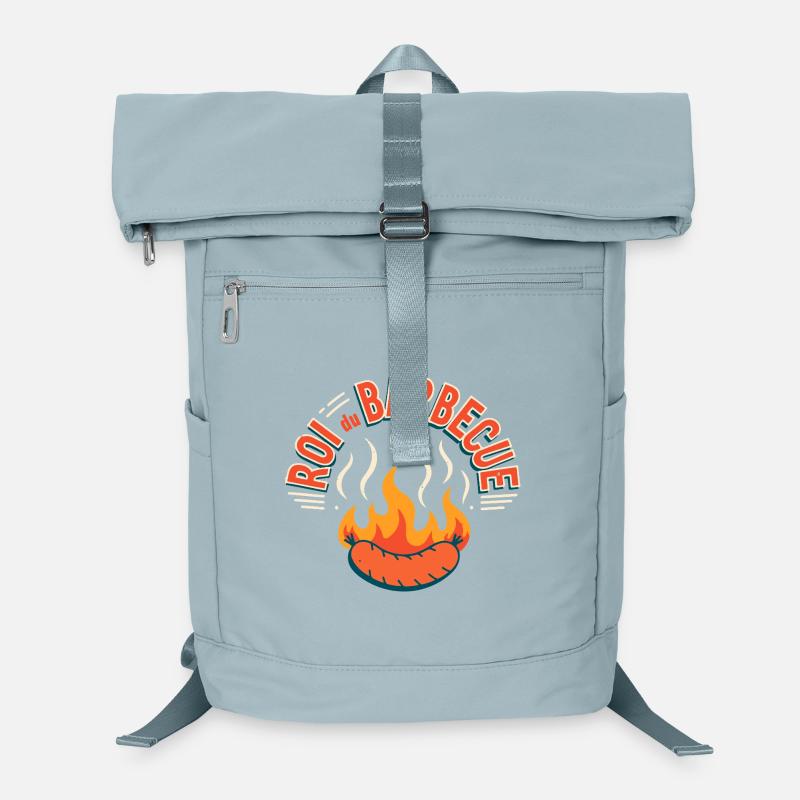 Sausage on fire barbecue Laptop Backpack