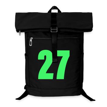 Neon Grün 27 Typografie Schwarz - Laptop-Rucksack  - Schwarz - Vorne