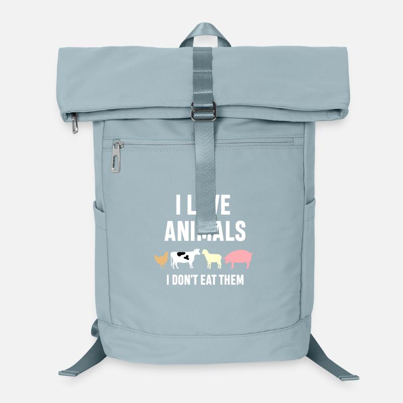 J’aime les animaux, je ne les mange pas Sac à dos ordinateur