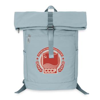 Soviet Emblem Wreath Flag Pattern - Laptop Backpack - ice blue - Front