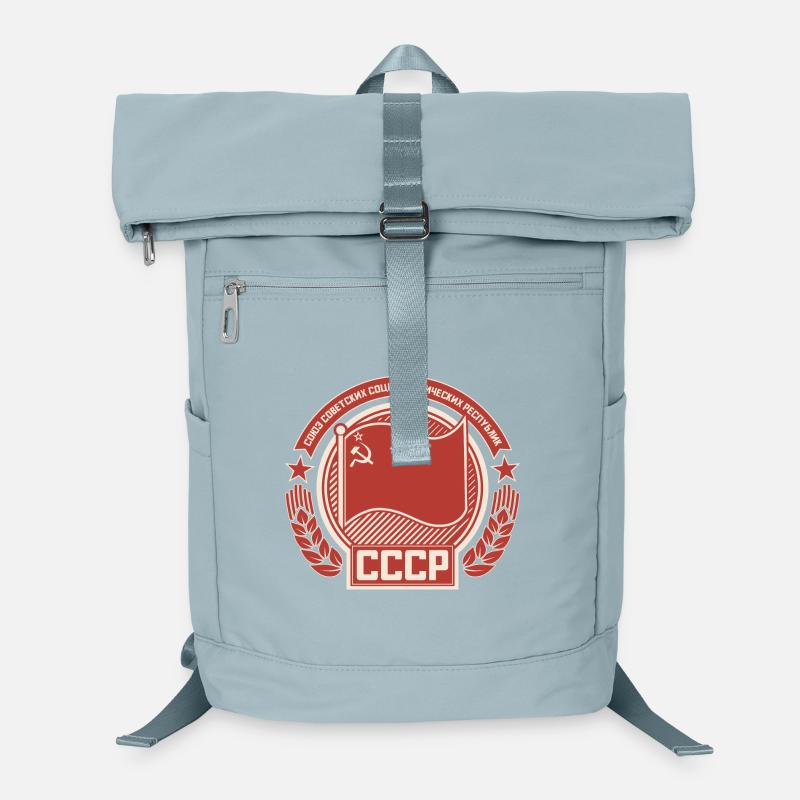 Soviet Emblem Wreath Flag Pattern Laptop Backpack