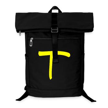 Buchstabe T - Laptop-Rucksack  - Schwarz - Vorne