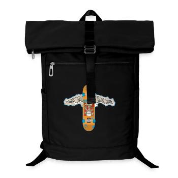 Skateboard wings - Laptop Backpack - black - Front