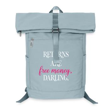 Returns Are Free Money Darling Shopping Logic	 - Laptop Backpack - ice blue - Front