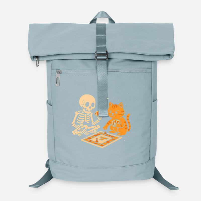Skeleton meets tiger in board game Laptop Backpack
