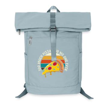 Pizza Meme Retro Sonnenuntergang - Laptop-Rucksack  - Eisblau - Vorne