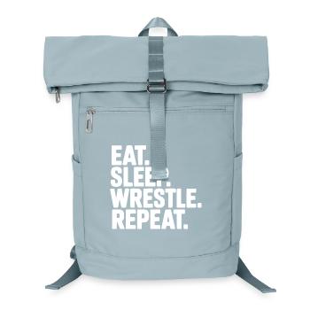 Iss. Schlaf. Ringen. Wiederholen. - Laptop-Rucksack  - Eisblau - Vorne
