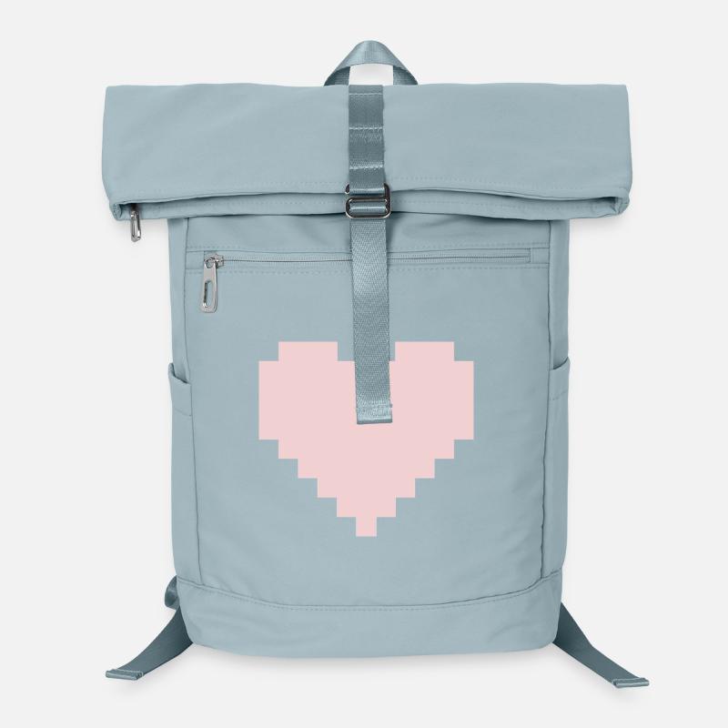Cœur Rose Pixel Sac à dos ordinateur