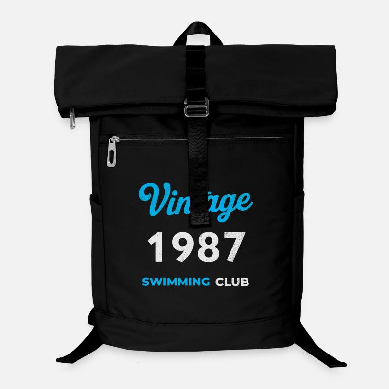 Vintage 1987 – Année de naissance rétro du club de natation Sac à dos ordinateur