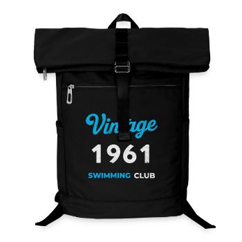 Vintage 1961 – Année de naissance rétro du club de natation - Sac à dos ordinateur - noir - Devant