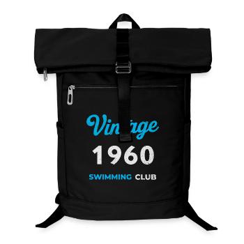 Vintage 1960 – Swimming Club Retro Geburtsjahr - Laptop-Rucksack  - Schwarz - Vorne