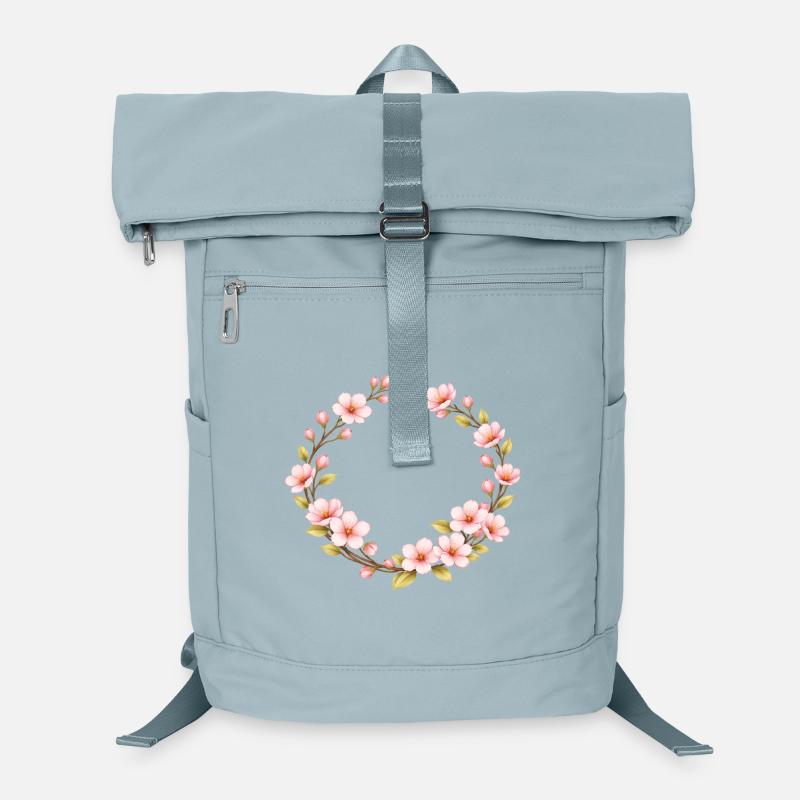 Frühlingsmotiv Kirschblüten Rahmen  Laptop-Rucksack 