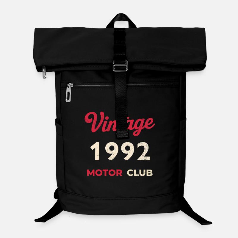 Année de naissance rétro du Motor Club vintage 1992 Sac à dos ordinateur