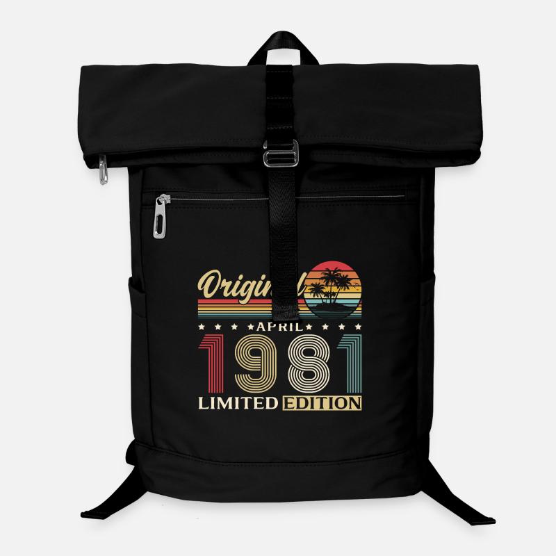 Cadeau du 45e anniversaire Mari Original avril 1981 Sac à dos ordinateur