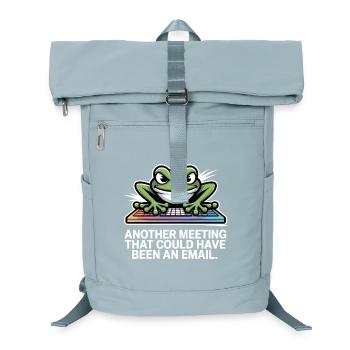 Frosch Tastatur Meme – Meeting statt E-Mail - Laptop-Rucksack  - Eisblau - Vorne
