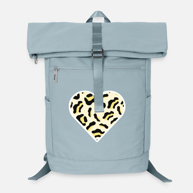 Cœur classique à imprimé léopard Sac à dos ordinateur