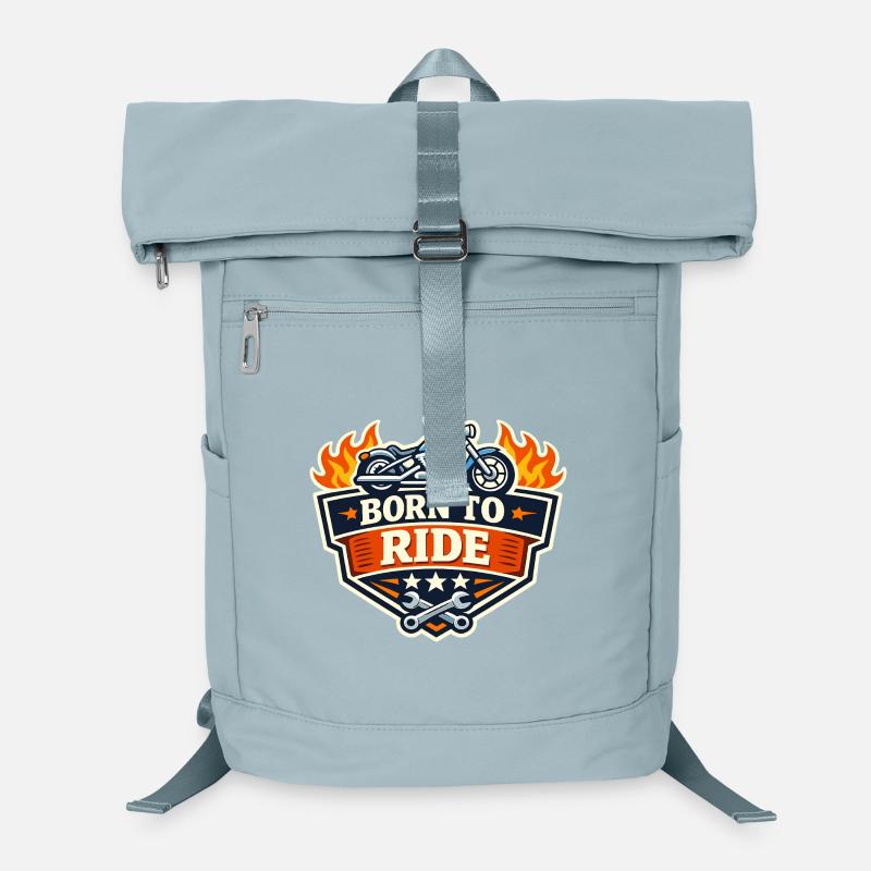 BornToRide Motorrad Logo Laptop-Rucksack 