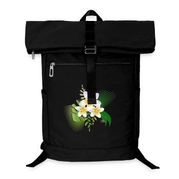 Fleurs de frangipanier un joyau tropical - Sac à dos ordinateur - noir - Devant