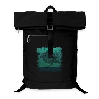 Turtle - Laptop Backpack - black - Front