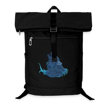 Heulender blauer Wolf - Guide Loup Bleu - Laptop-Rucksack  - Schwarz - Vorne