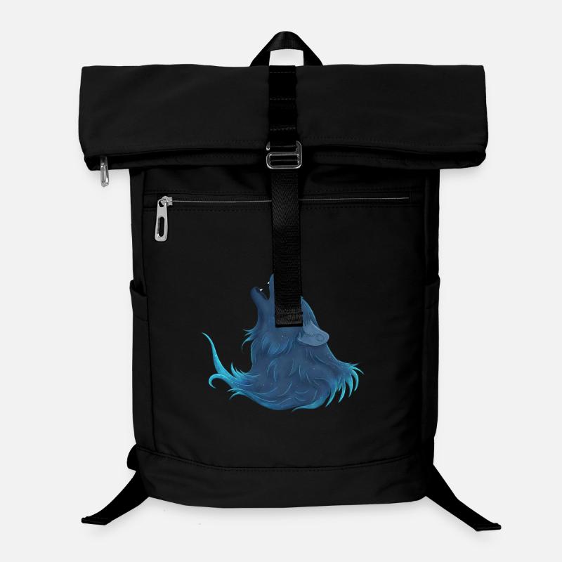 Heulender blauer Wolf - Guide Loup Bleu Laptop-Rucksack 