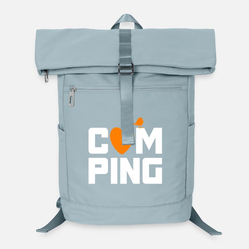 Camping Spatz Herz Camper coole Quotes Fan Urlaub Laptop-Rucksack 