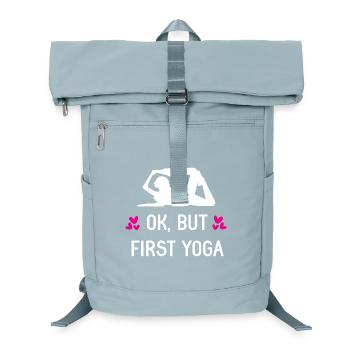 Ok, But First Yoga - Laptop Backpack - ice blue - Front