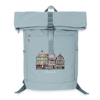 Celle, Handzeichnung Fassaden Altstadt Deutschland - Laptop-Rucksack  - Eisblau - Vorne