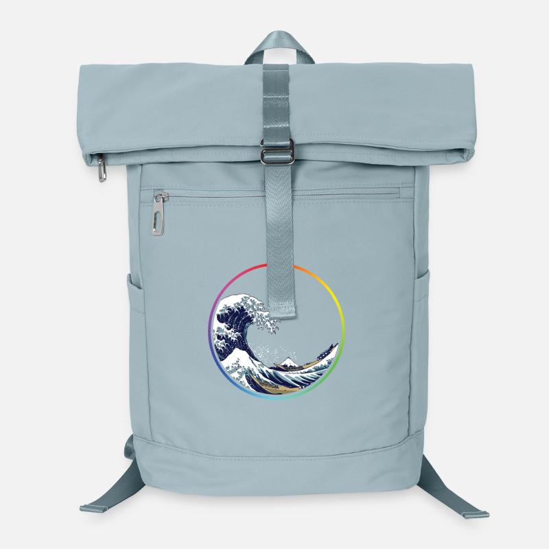 Rainbow Wave Circle Laptop Backpack