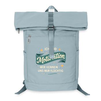 Ich und Motivation – Wir kennen uns nur flüchtig - Laptop-Rucksack  - Eisblau - Vorne