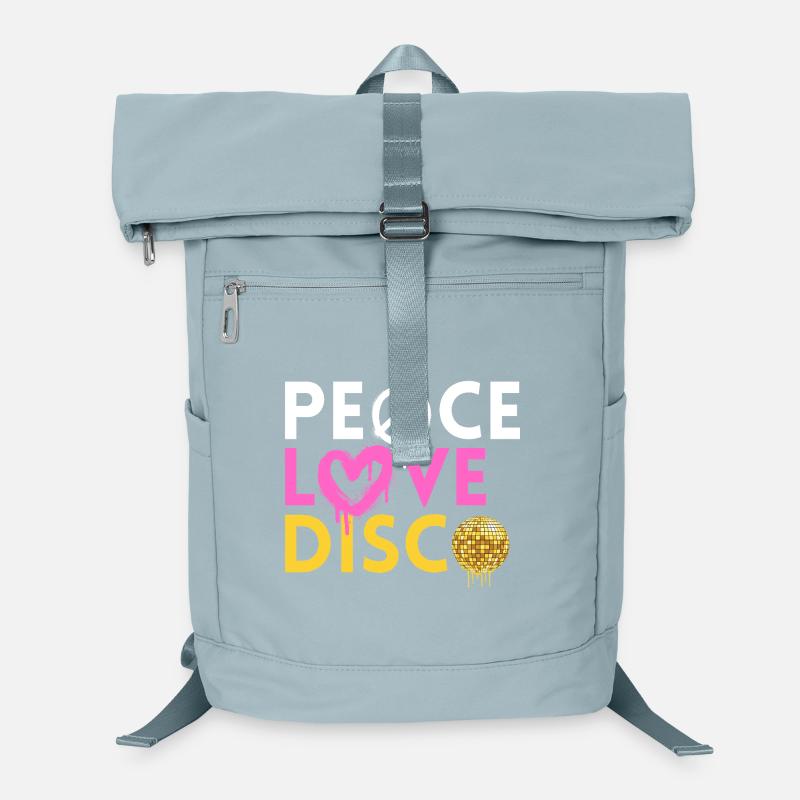 Peace Love Disco Retro Neon Style Laptop Backpack
