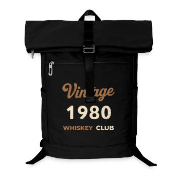 Vintage 1980 – Whiskey Club Retro Birth Year - Laptop Backpack - black - Front
