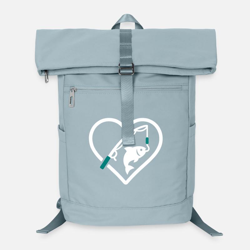 Coeur de pêche canne à pêche Nature cadeau Sac à dos ordinateur
