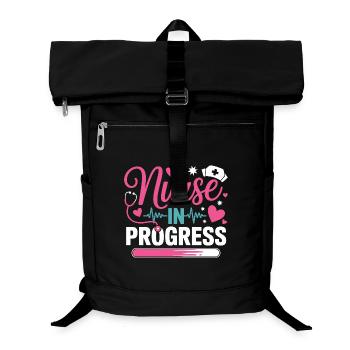 Nurse In Progress Pink Blau - Laptop-Rucksack  - Schwarz - Vorne