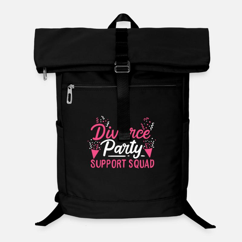 Divorce Party Support Squad Funny Pink Tee Design Laptop Backpack