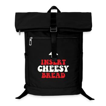 Insérer Pain au fromage Pizza Lover Humour italien - Sac à dos ordinateur - noir - Devant