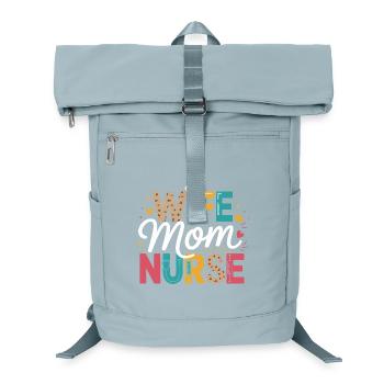 Wife Mom Nurse Leopard - Laptop-Rucksack  - Eisblau - Vorne