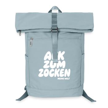 AFK Zum Zocken – Meine Welt - Sac à dos ordinateur - bleu glacier - Devant