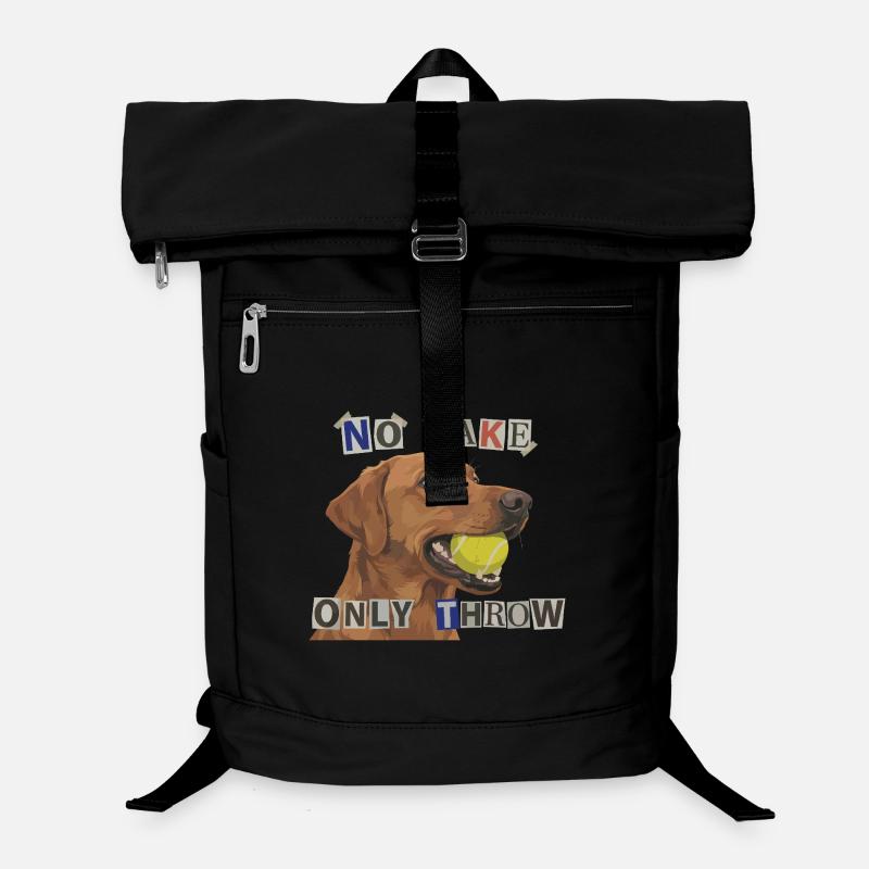 No Take Only Throw – Foxred Labrador Hunde Meme Laptop-Rucksack 