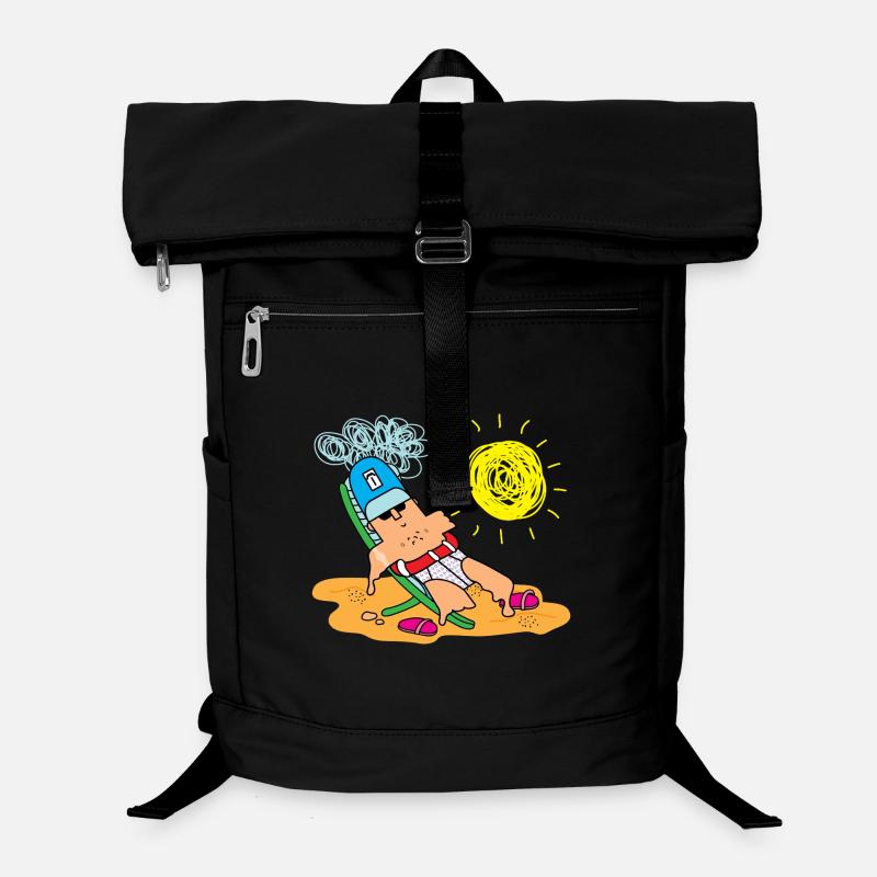 Sunny Beach Lounger Cartoon Laptop-Rucksack 