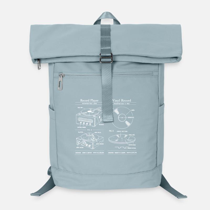 Retro-Plattenspieler-Bauplan Laptop-Rucksack 