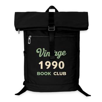 Vintage 1990 Book Club Retro Geburtsjahr Geschenk - Laptop-Rucksack  - Schwarz - Vorne