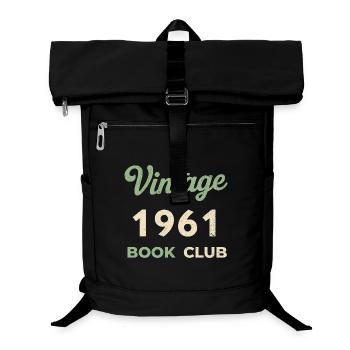 Vintage 1961 Book Club Retro Geburtsjahr Geschenk - Laptop-Rucksack  - Schwarz - Vorne