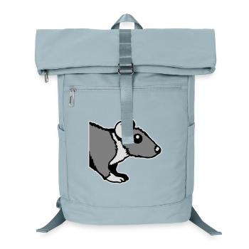 Ratte Vorderseite Halb Neugierig Lustig Nagetier - Laptop-Rucksack  - Eisblau - Vorne