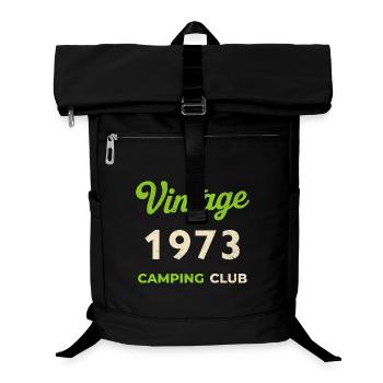 Vintage 1973 – Année de naissance rétro du Camping Club - Sac à dos ordinateur - noir - Devant